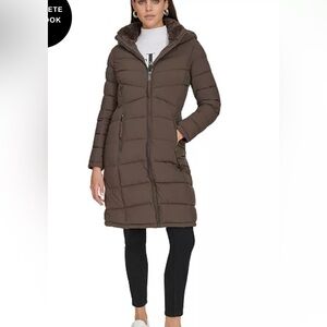 Calvin Klein Sorona Aura 0° F Puffer Coat Women's Size M Forrest Green